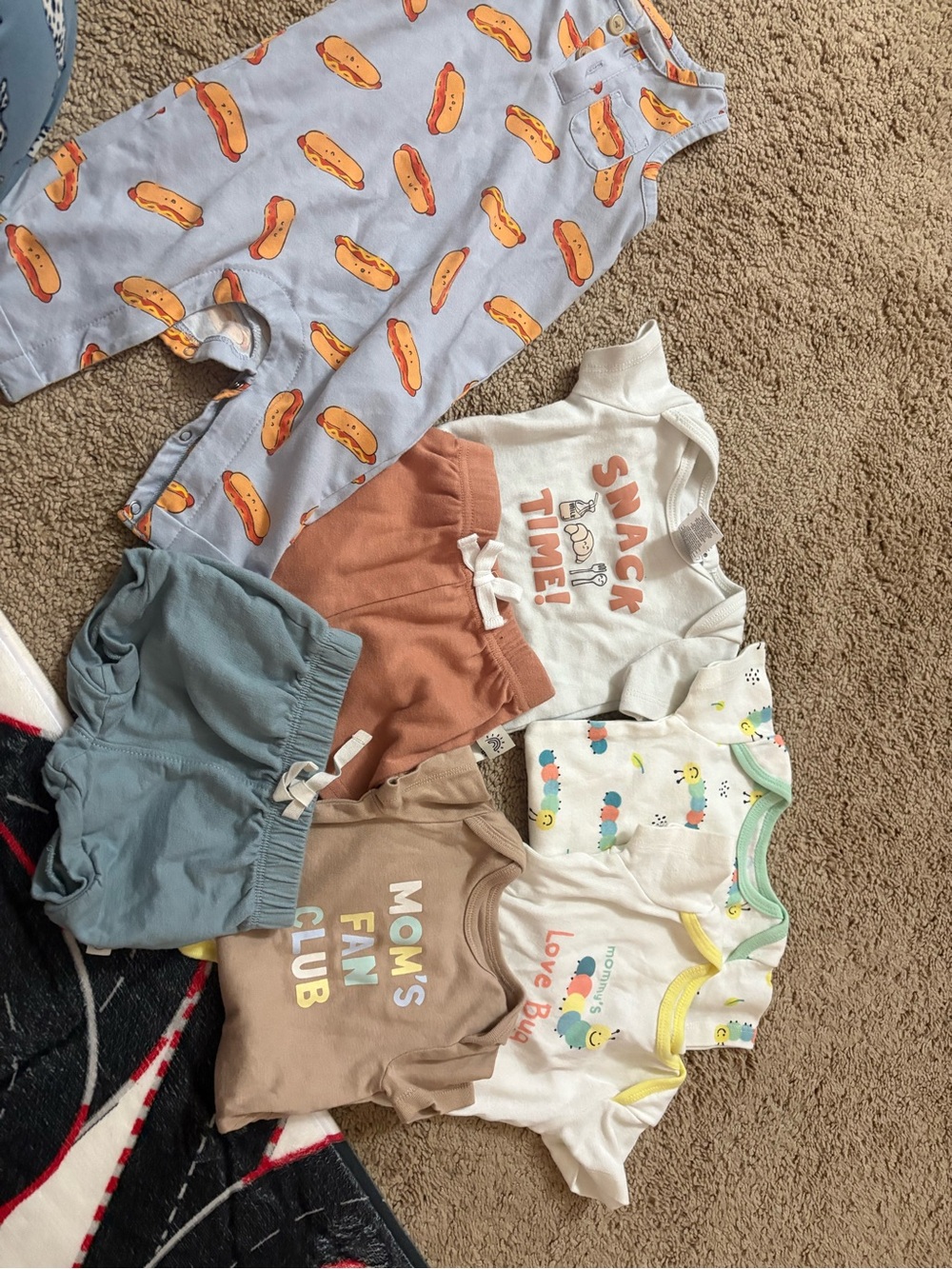 Old Navy Baby Matching Set with Orange, Blue, Brown, Cream, Green Accents